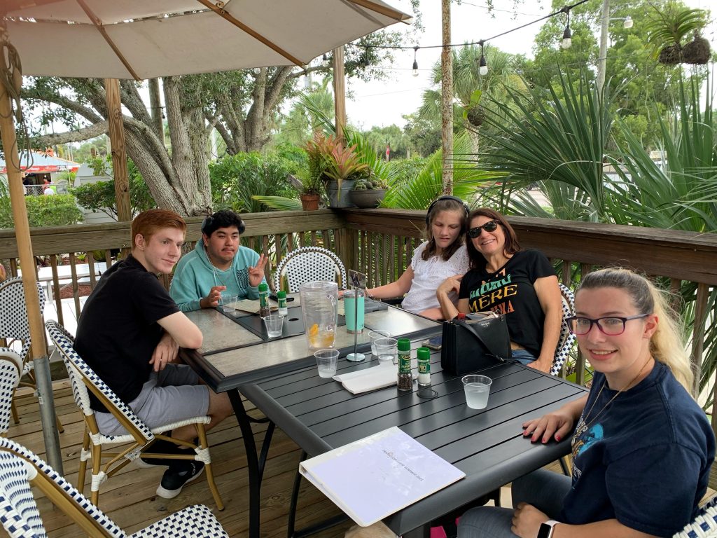 Transition students at lunch together
